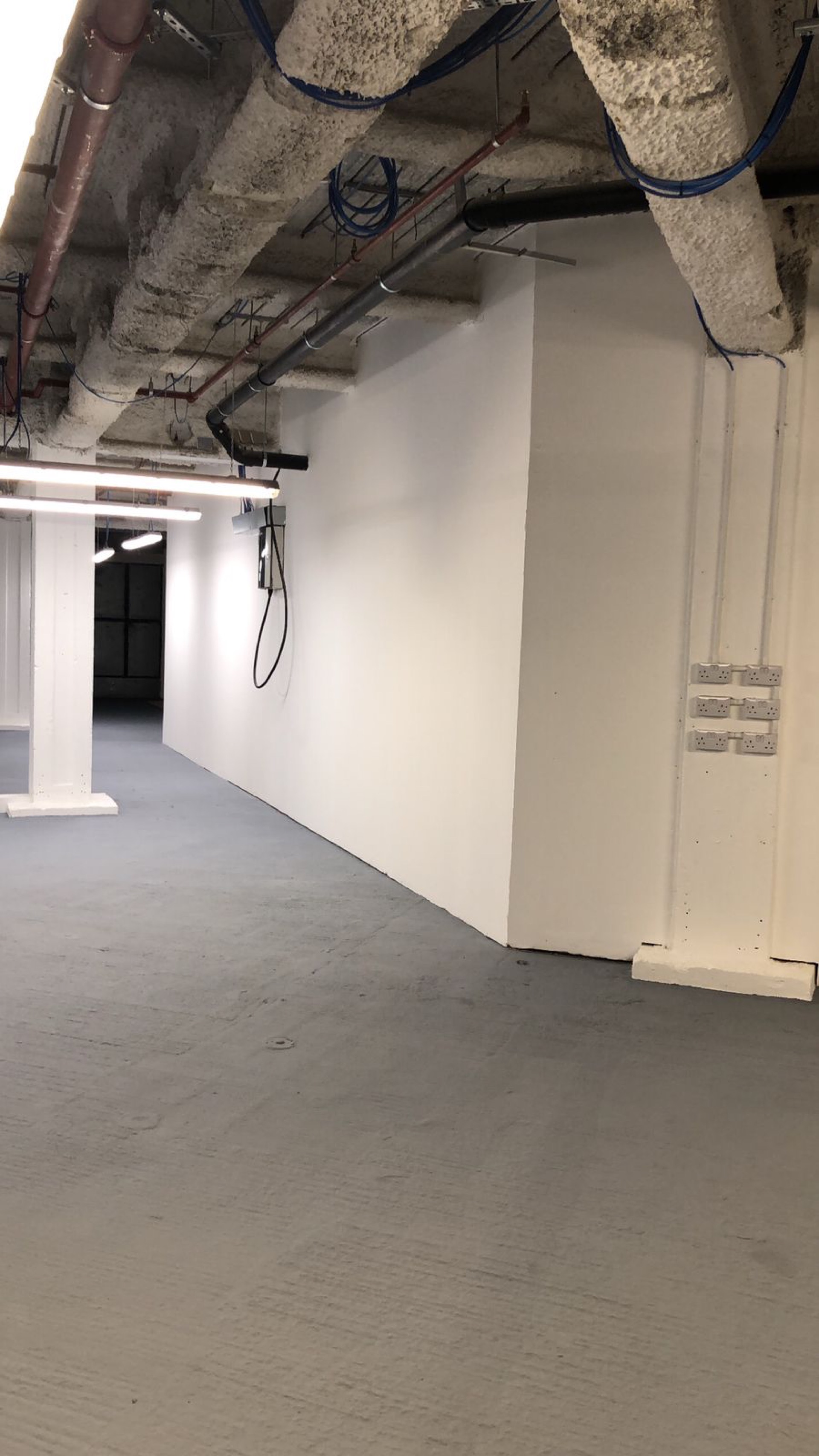 rear unit — bare blockwork to painted demise — Completed