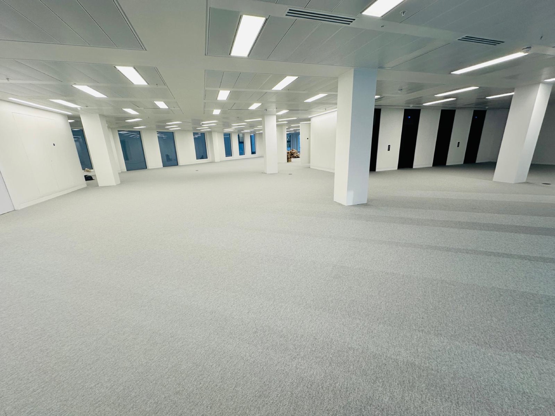 meeting-room corridor — full reinstatement — Reinstated CAT A