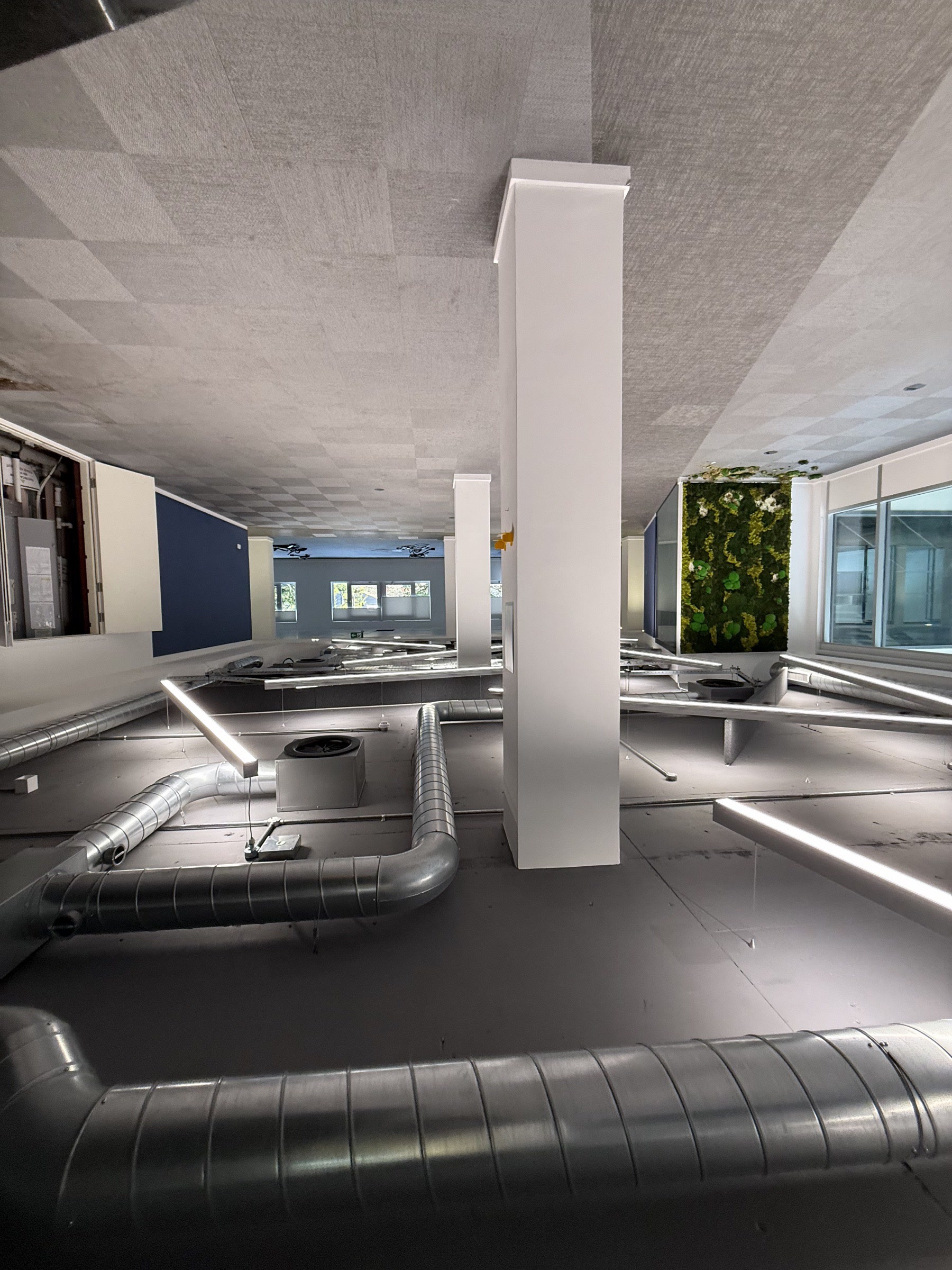 HVAC perimeter corridor — Before
